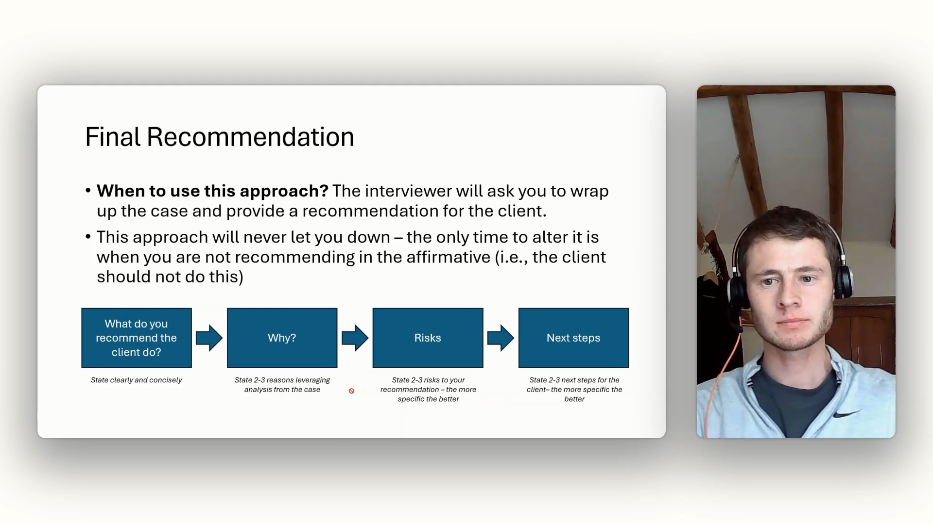 Delivering the Final Recommendation