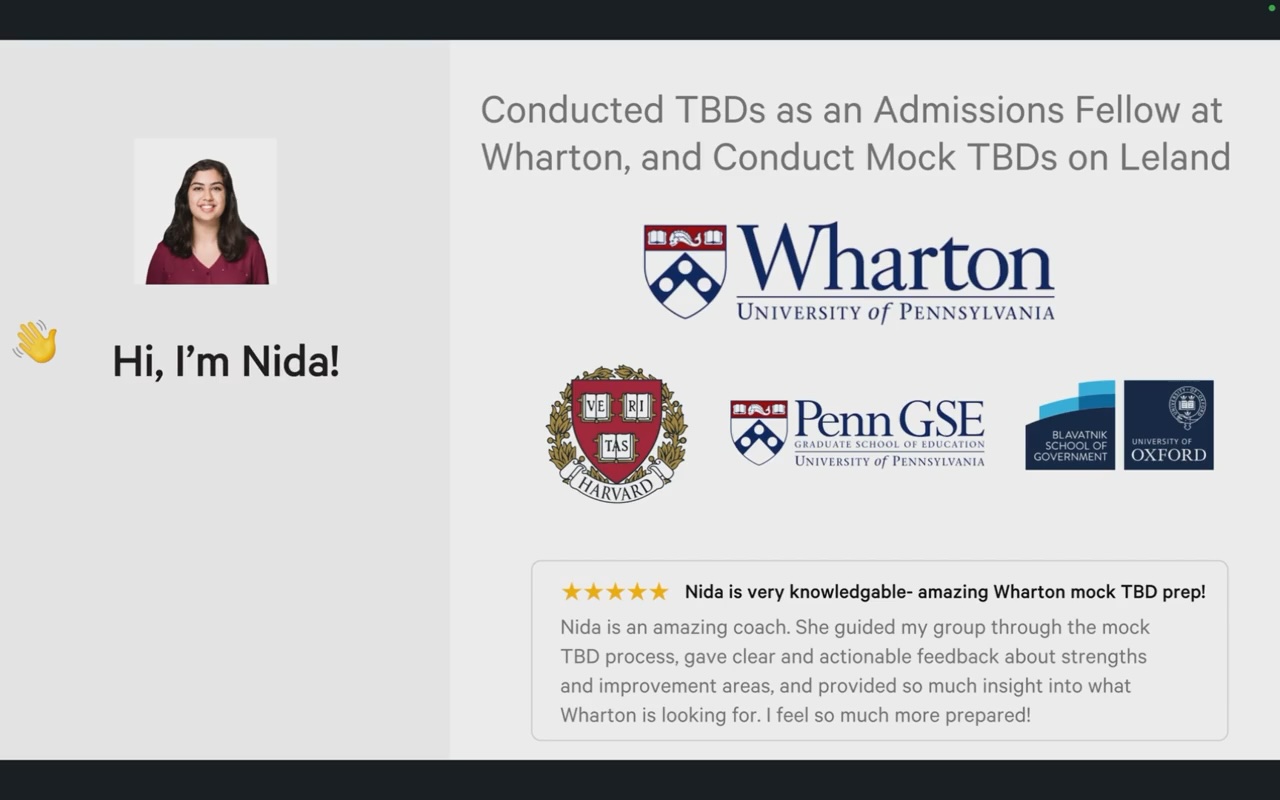 Introduction: The Wharton TBD