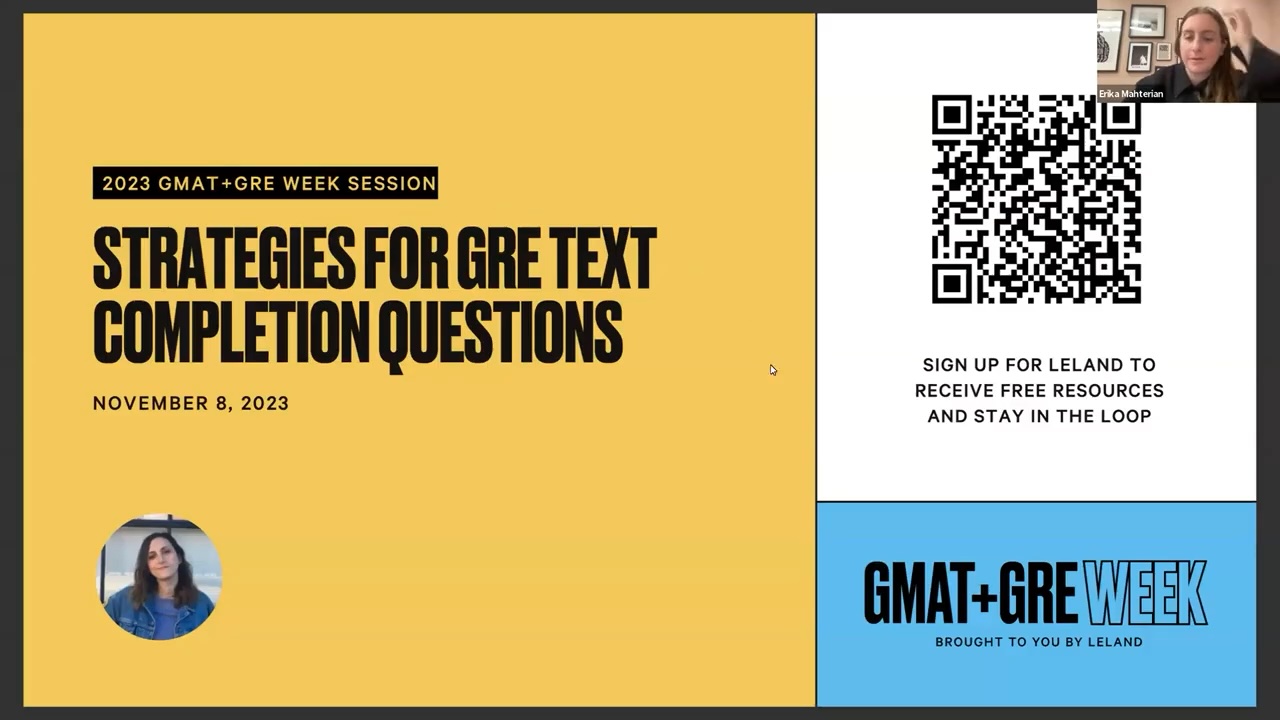 Strategies for GRE Text Completion