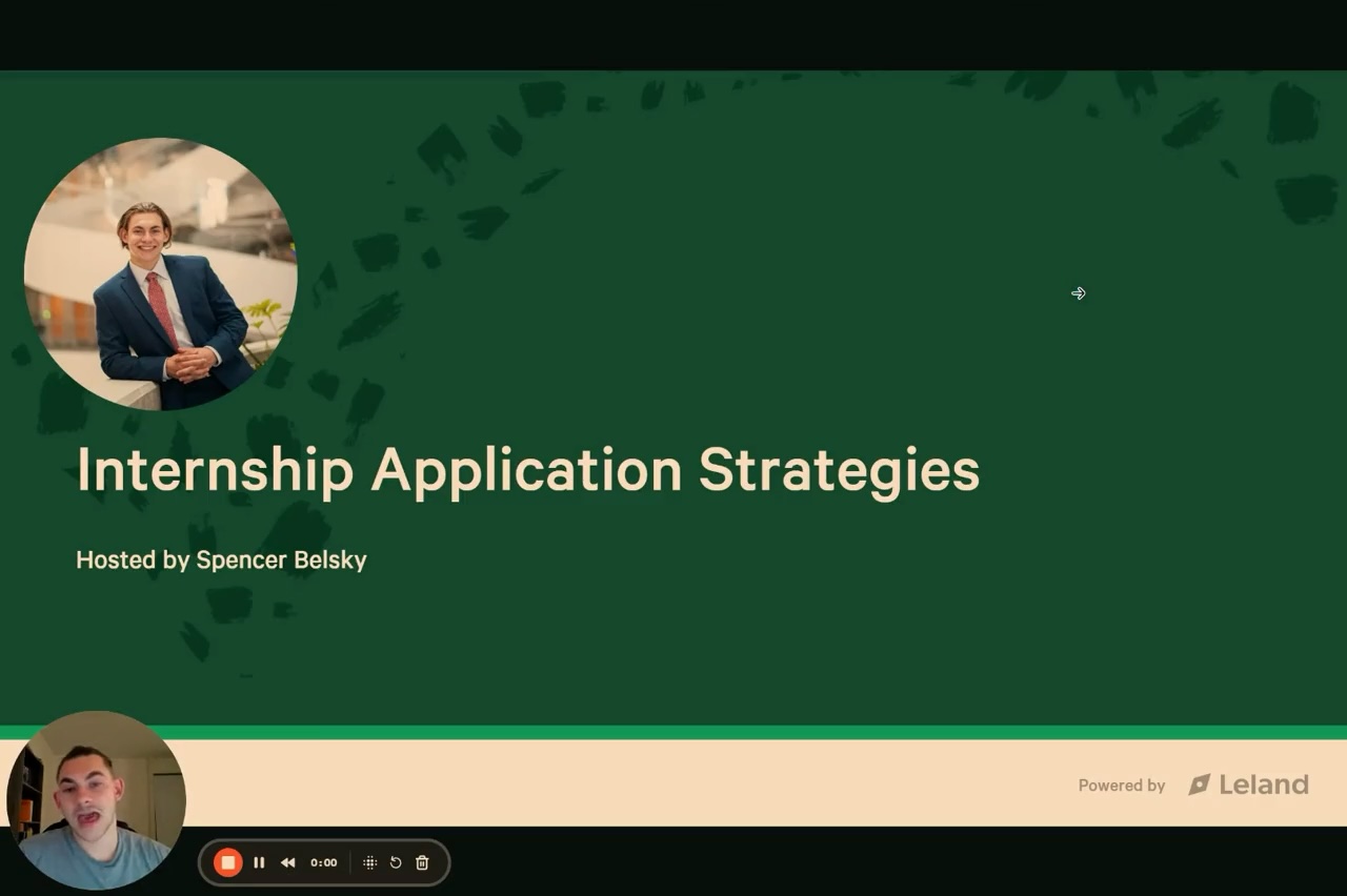 Internship Application Strategies