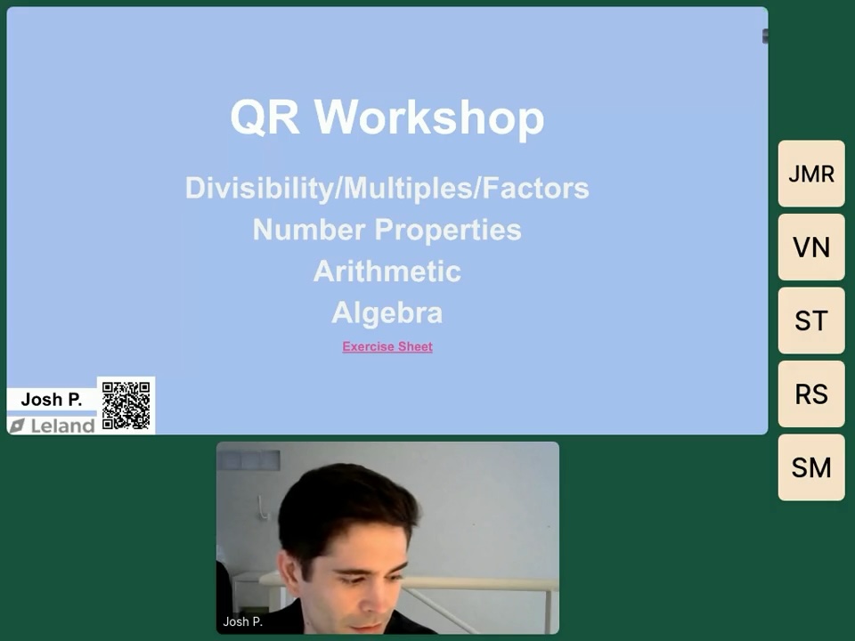 GMAT Quant Workshop: Divisibility & Algebra