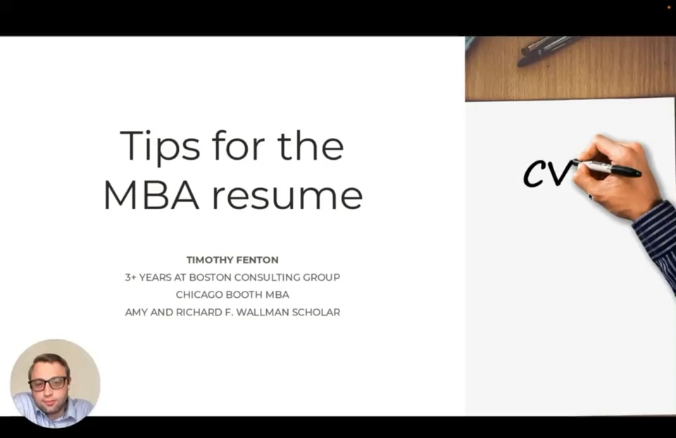 Tips for Preparing a Killer MBA Resume