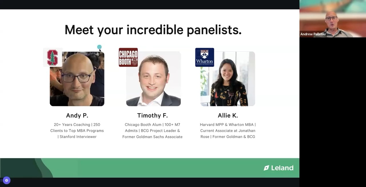 Finance to MBA Panel