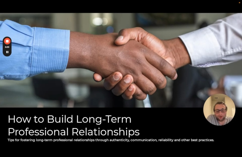 Building Long-Term Professional Relationships