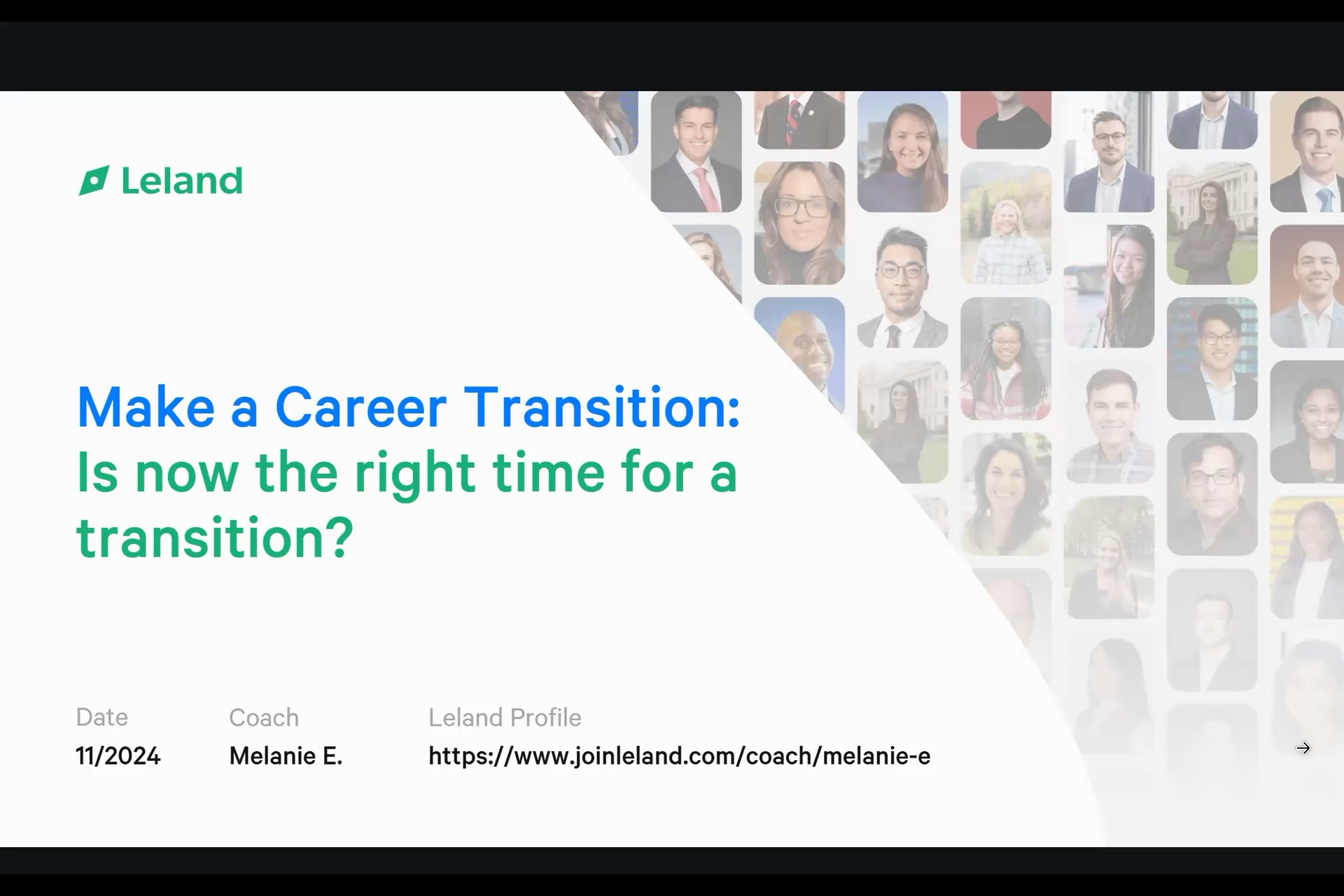 Is Now the Right Time for a Transition?