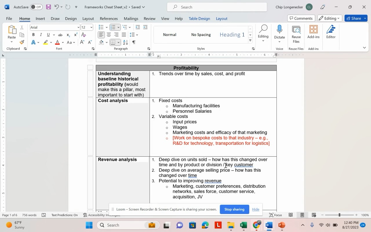 Profitability Framework — Understanding Revenue & Cost