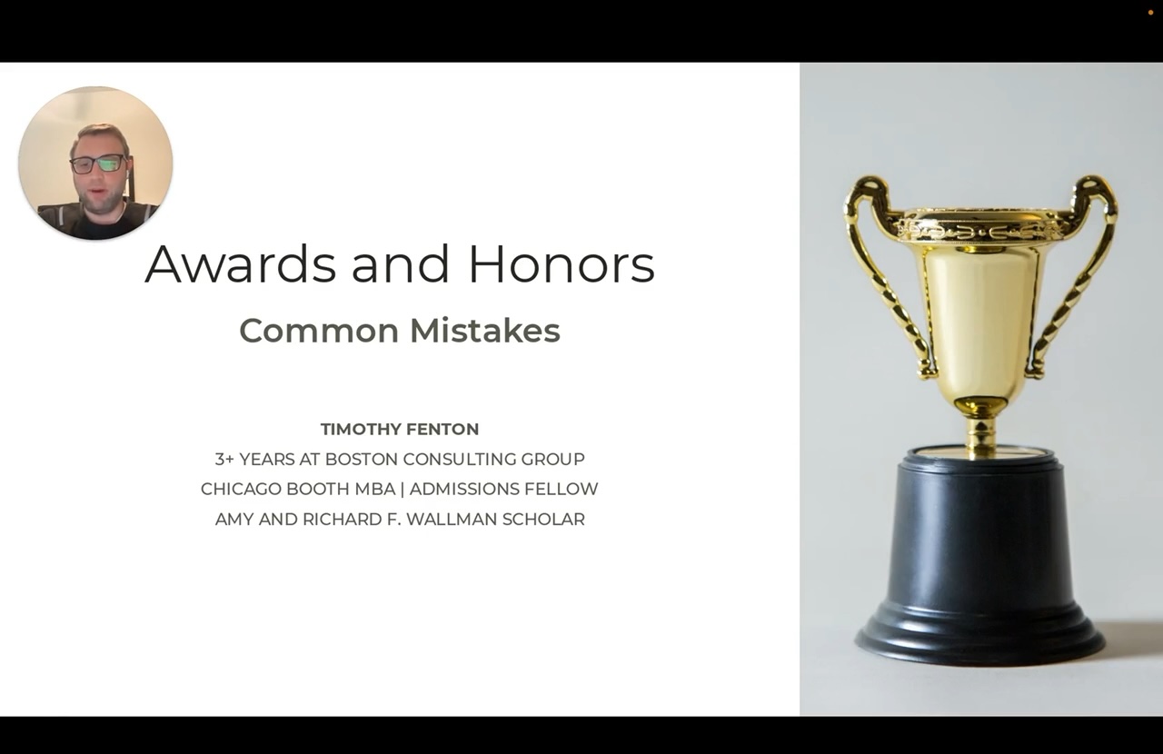 Awards & Honors: Common Mistakes to Avoid