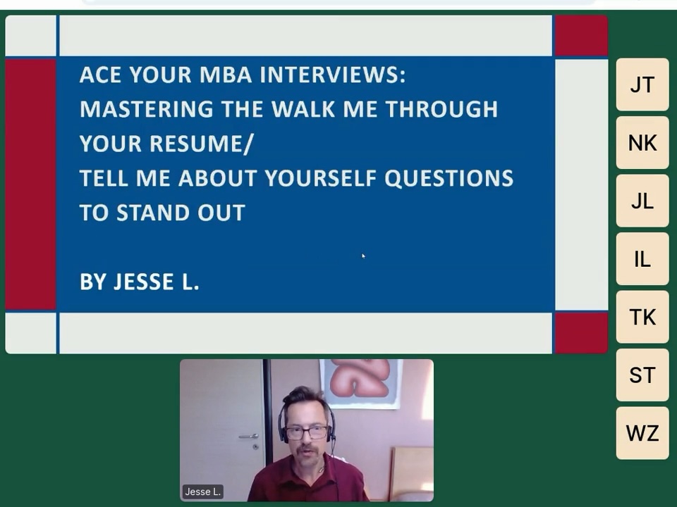 Ace MBA Interviews: Strategies for Walk Me Through Your Resume & TMAY