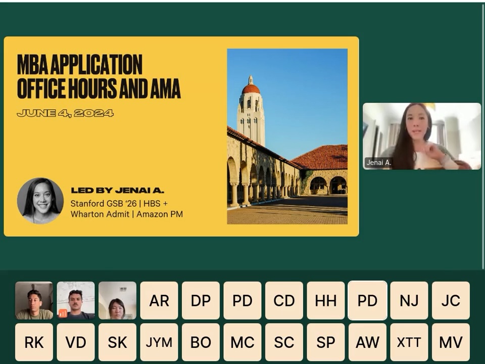 MBA Application Office Hours and Ask Me Anything