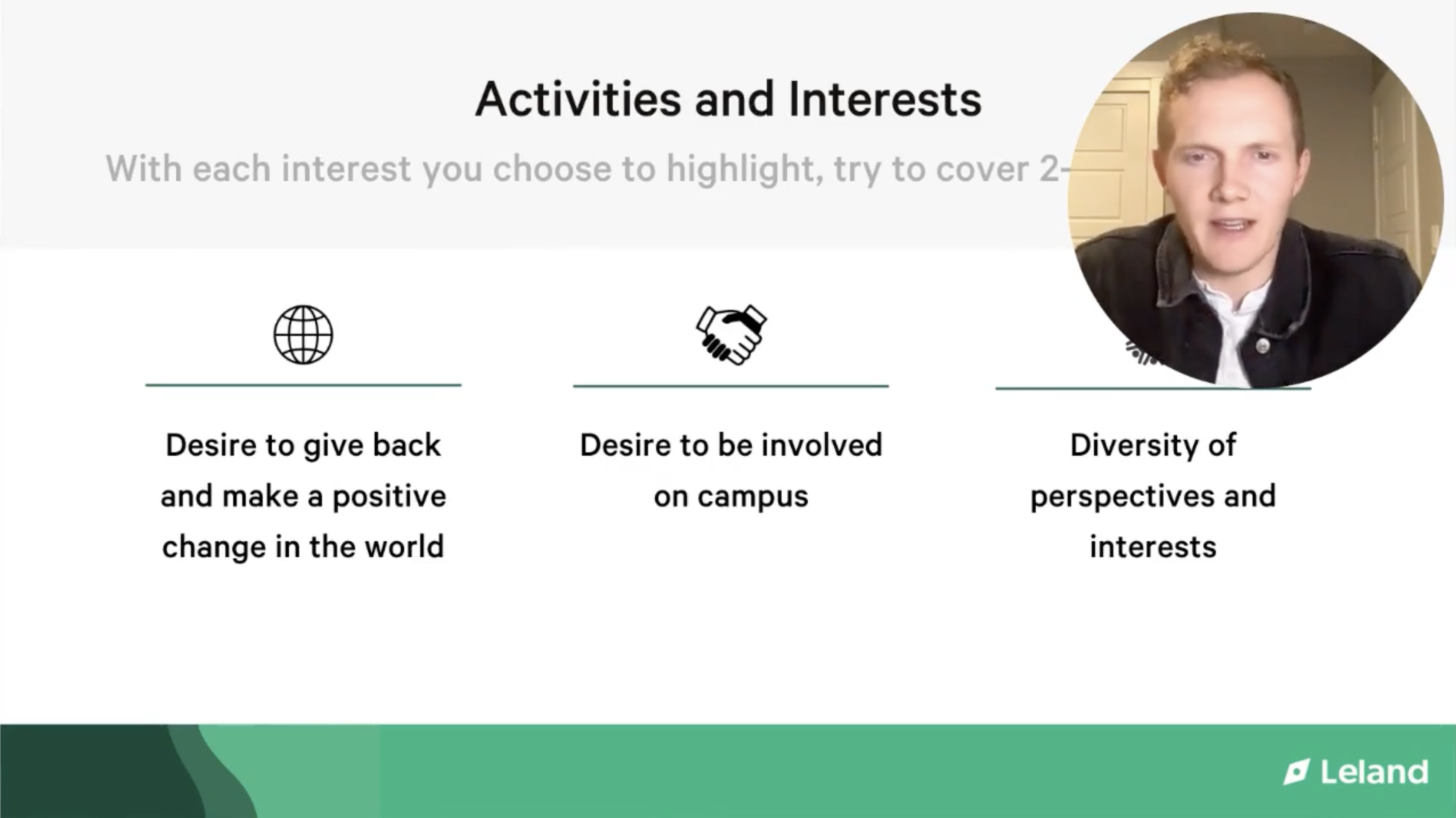 Activities & Interests Overview for MBA Candidates