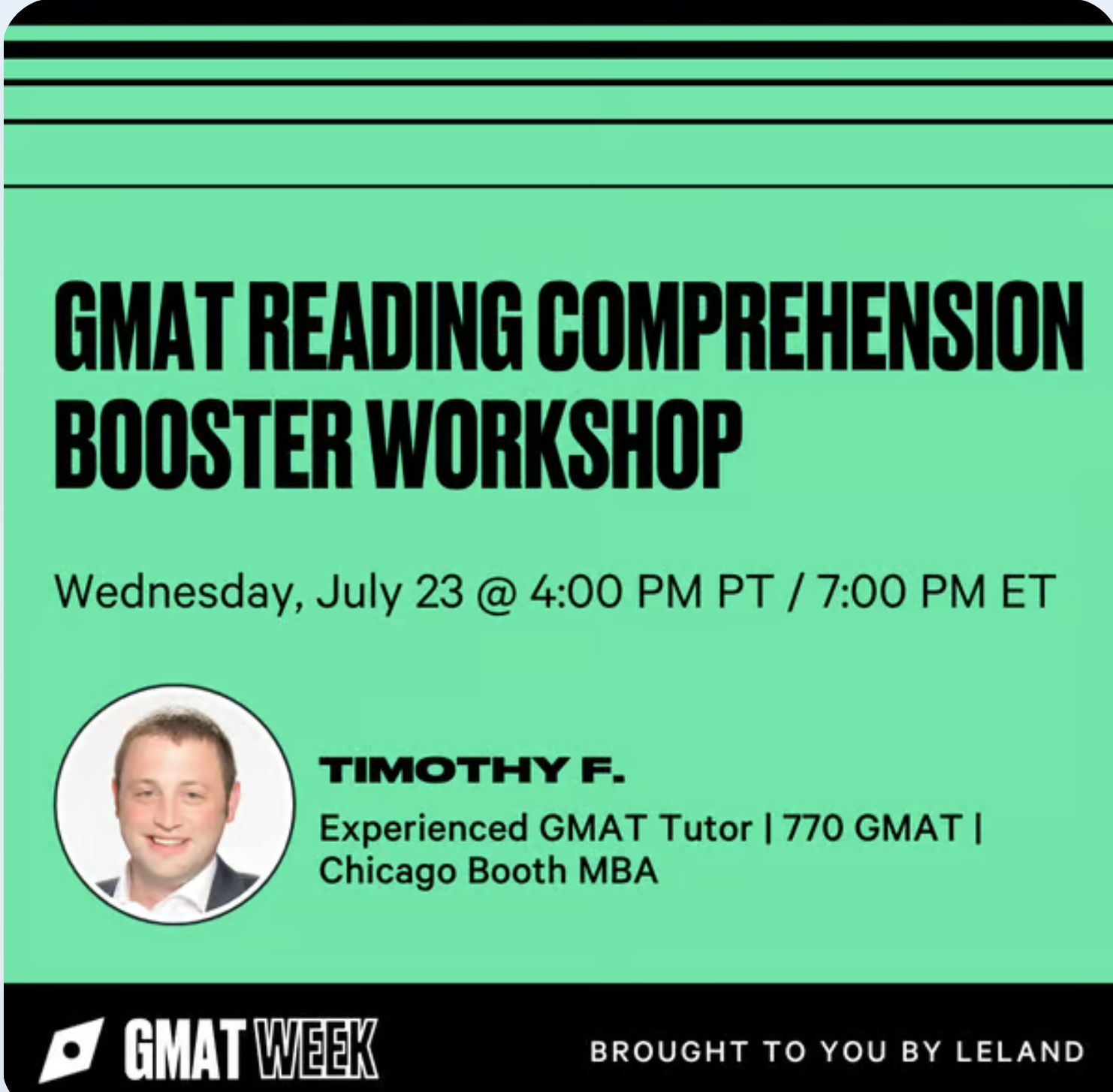 GMAT Reading Comprehension Booster