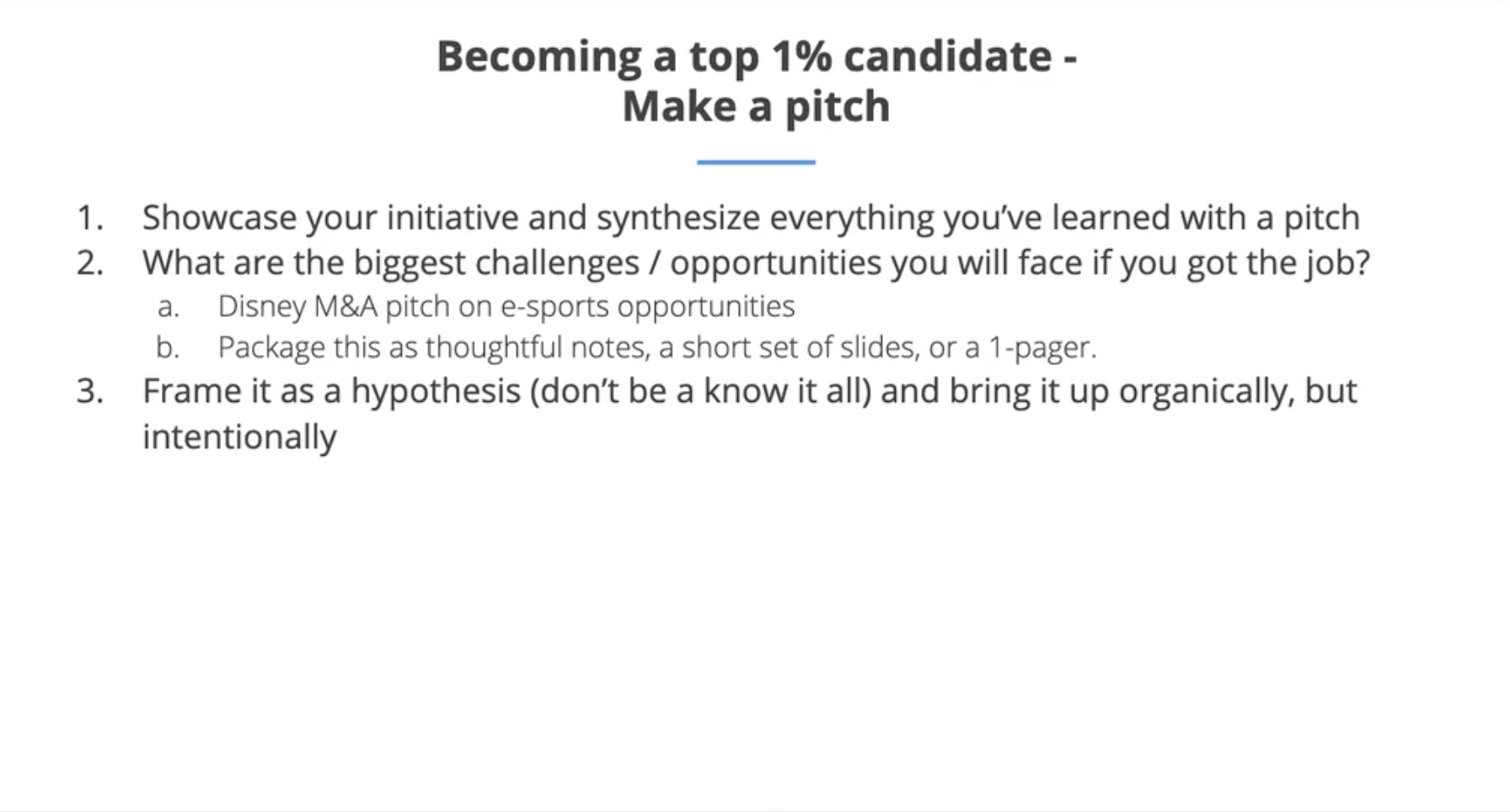 Company Research: Make a Pitch