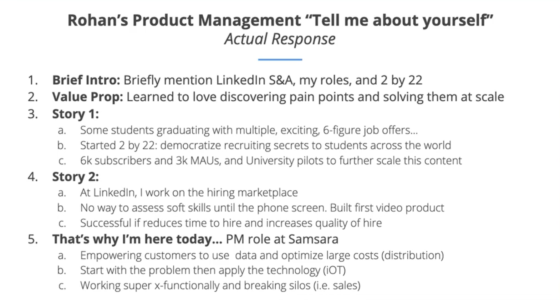 Tell Me About Yourself: Sample Answer & Debrief