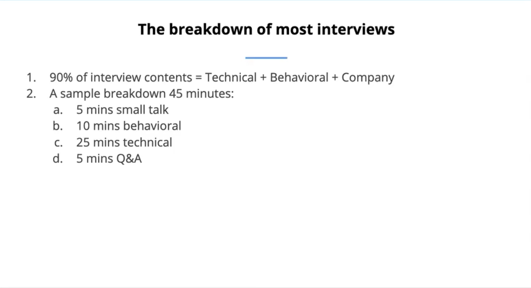 Dissecting the 3 Parts of an Interview