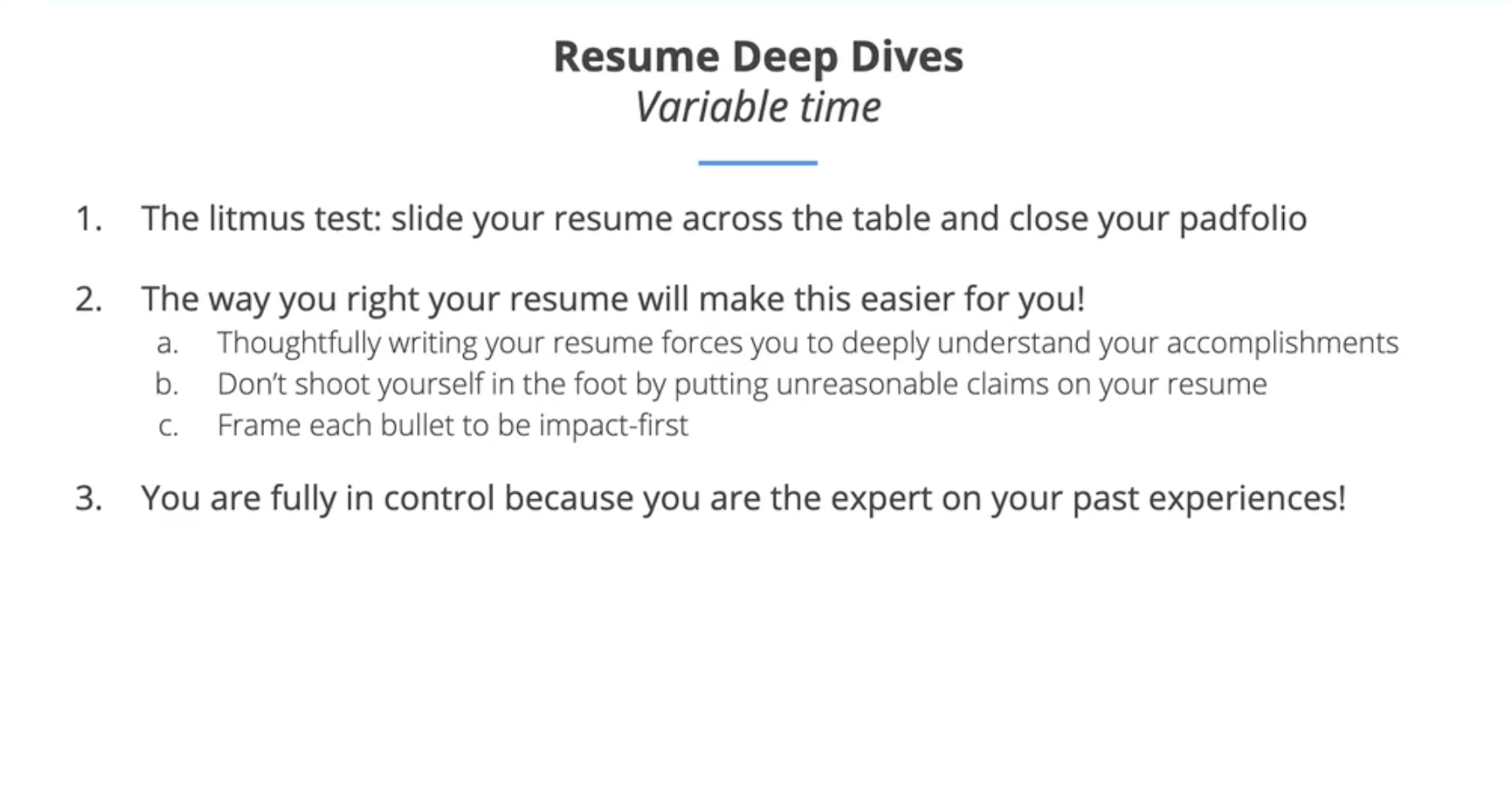 How to Answer Resume Deep Dive Questions