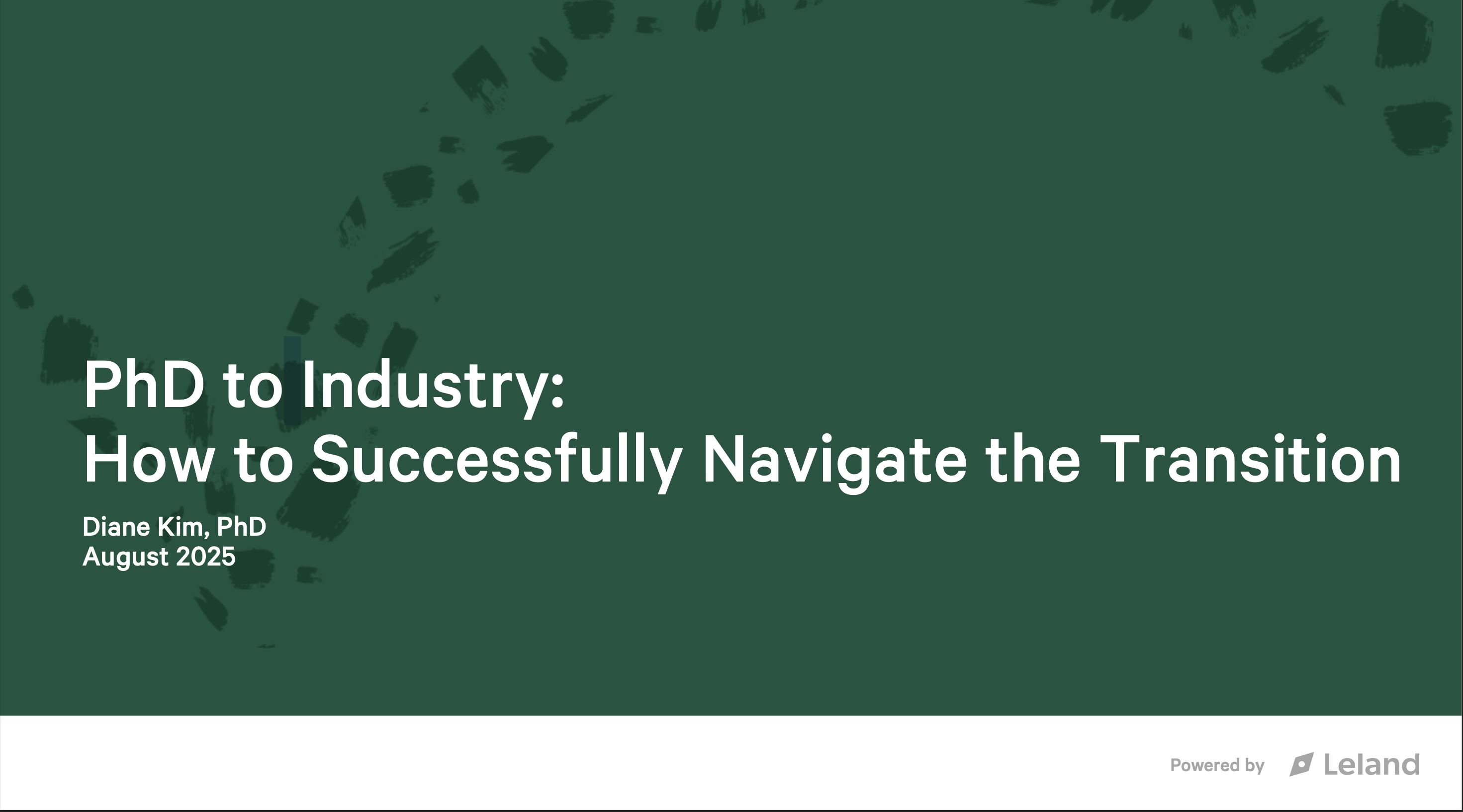 PhD to Industry Transition Overview