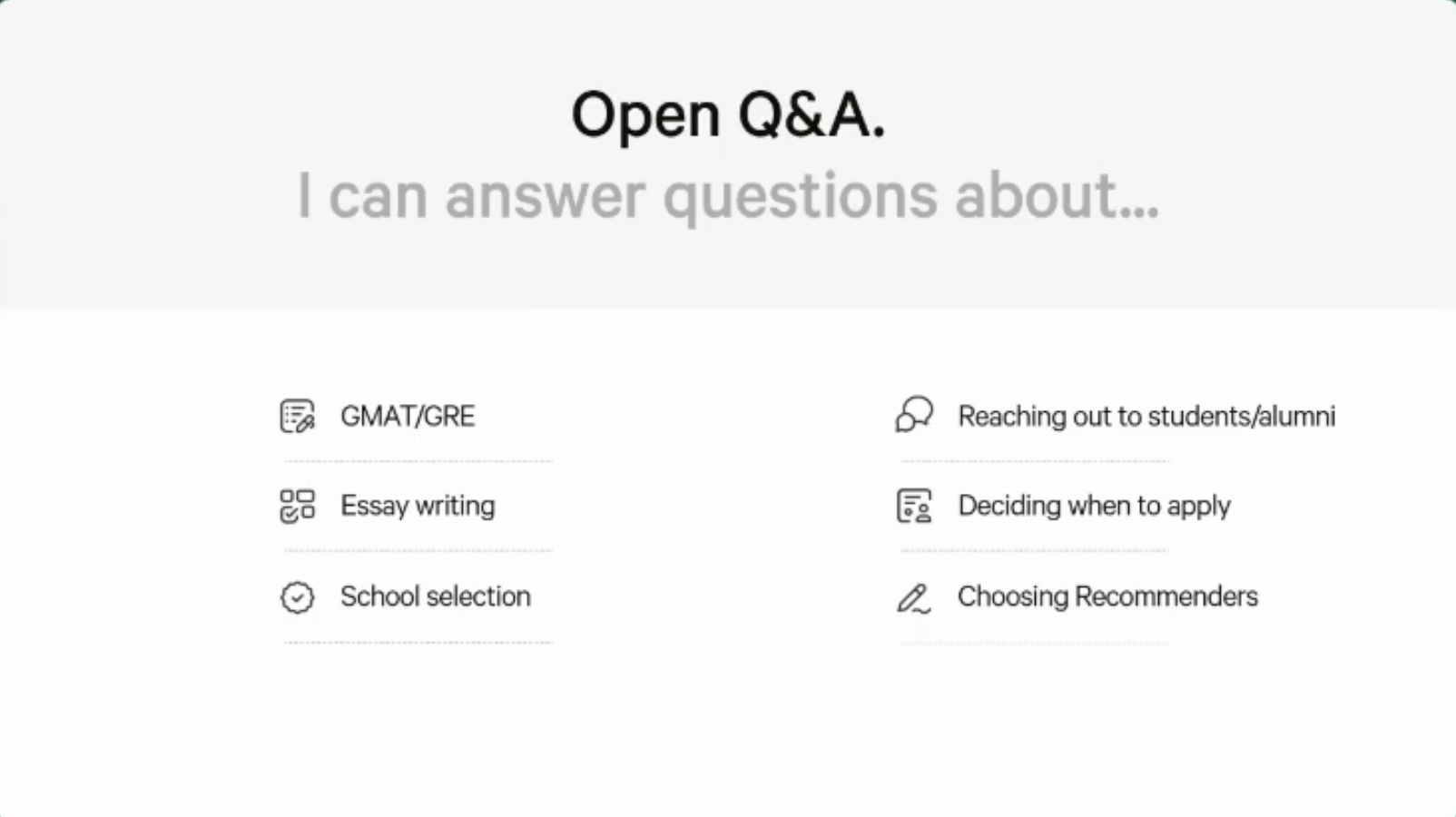 Forming an MBA Application Strategy + Ask Me Anything