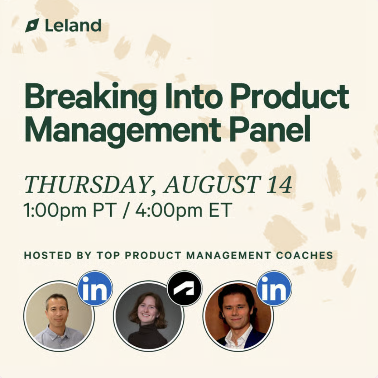 Breaking Into Product Management Panel